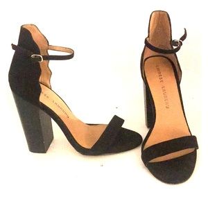 Black Open Toe Heels